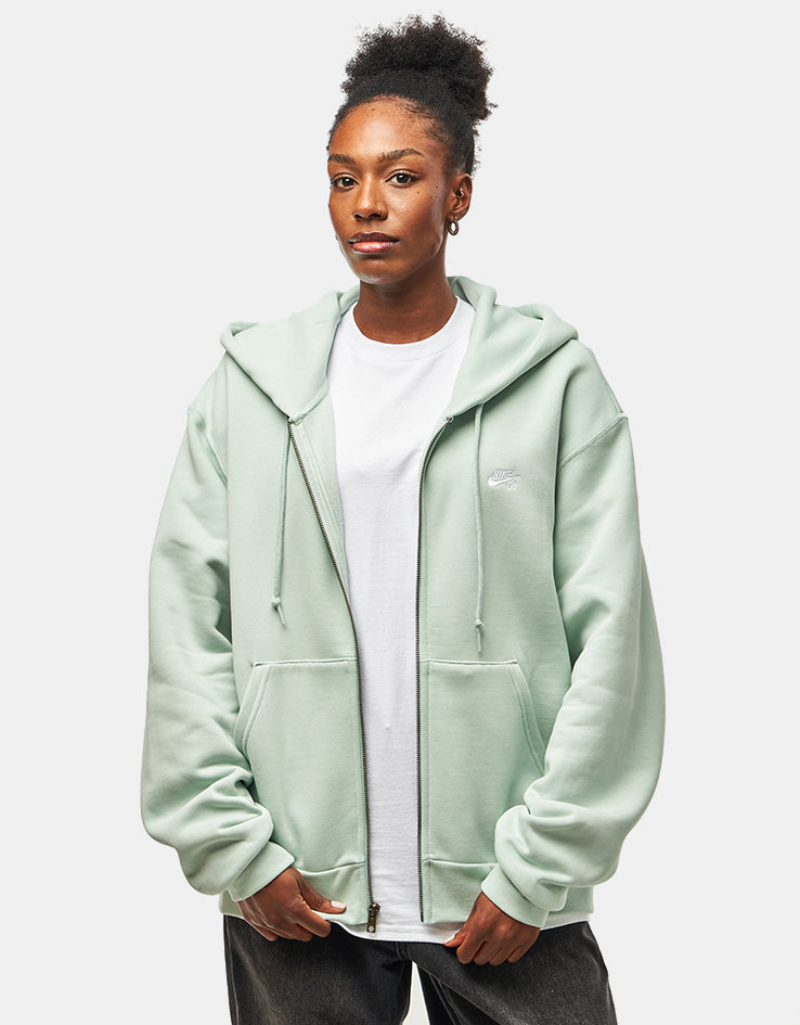Nike SB Essential Logo Full Zip Hoodie - Pistachio Frost/White