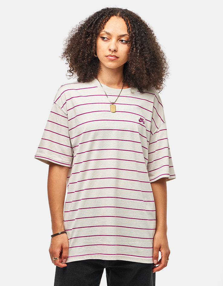 Nike SB M90 Striped T-Shirt - Light Bone