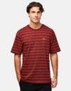Nike SB M90 Striped T-Shirt - Dark Team Red