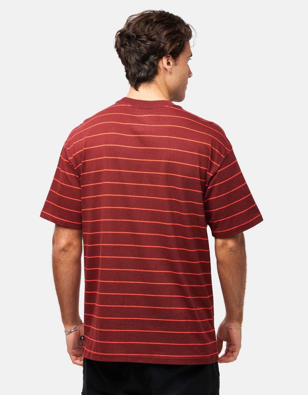 Nike SB M90 Striped T-Shirt - Dark Team Red