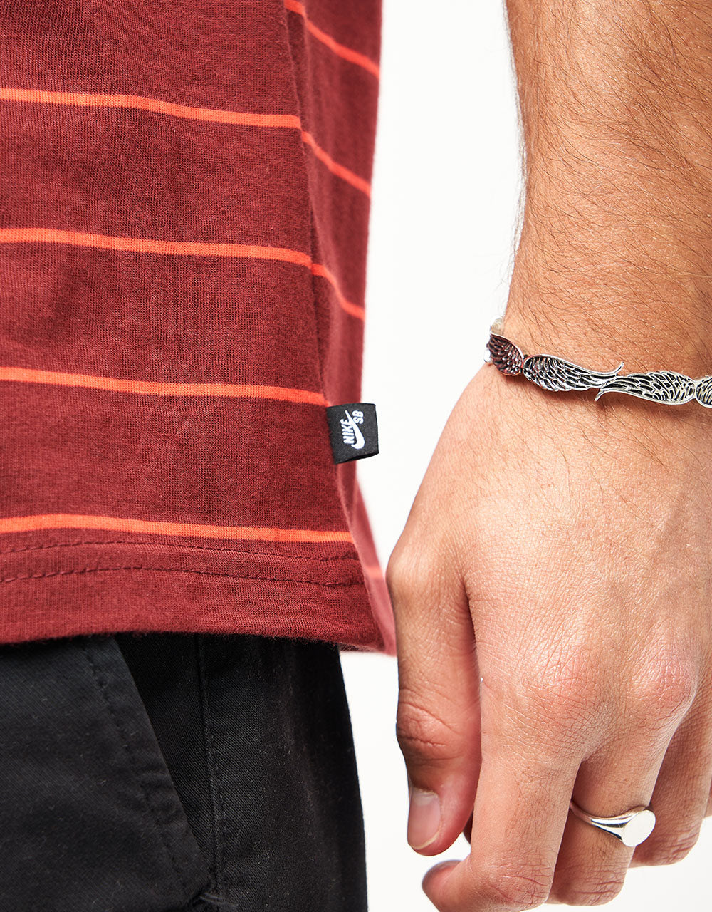 Nike SB M90 Striped T-Shirt - Dark Team Red