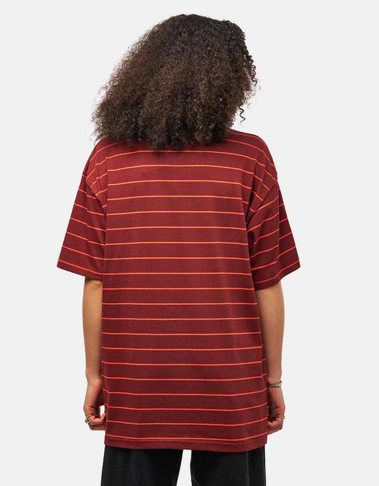 Nike SB M90 Striped T-Shirt - Dark Team Red