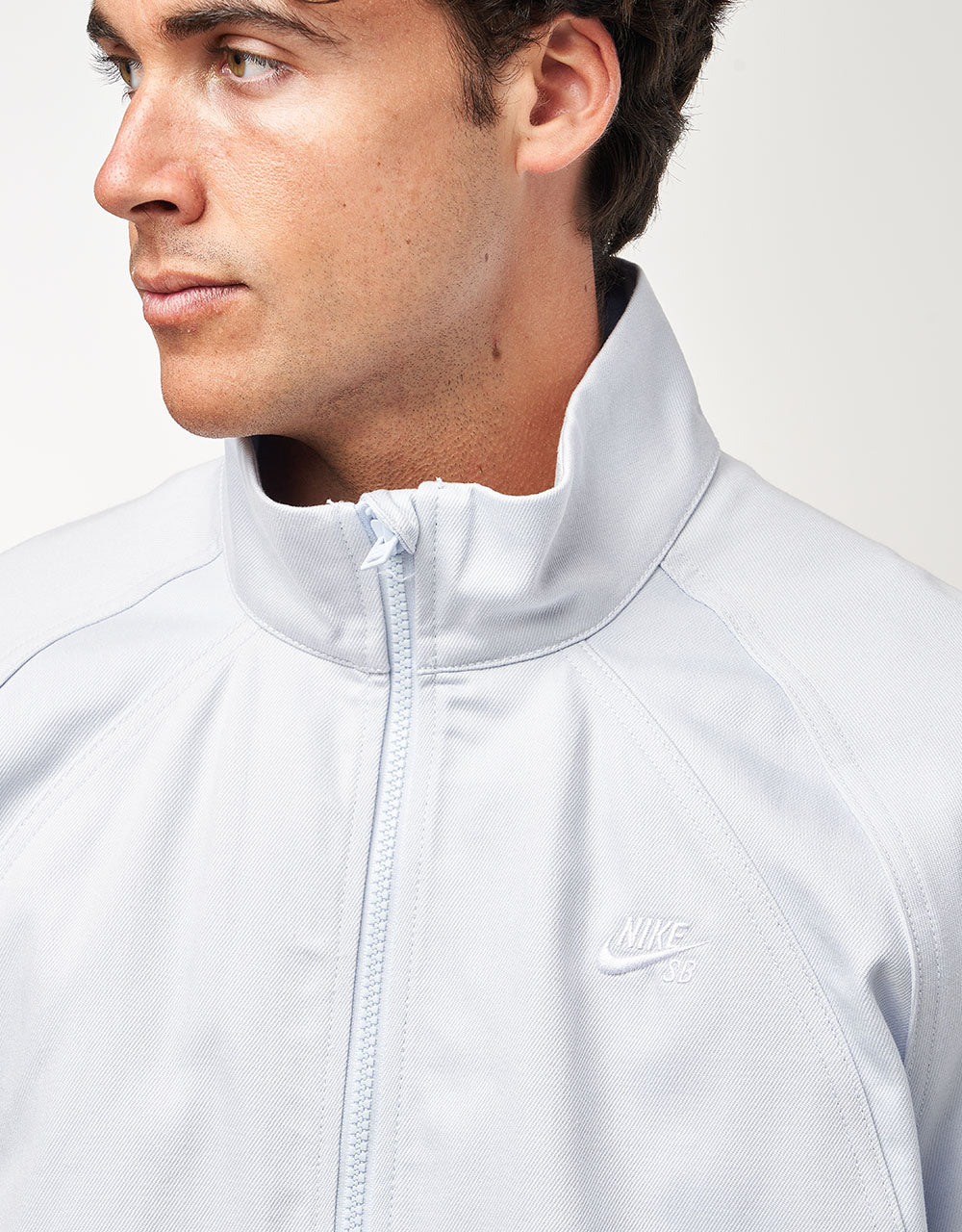 Nike SB Denim Full Zip Track Jacket - Football Grey/White