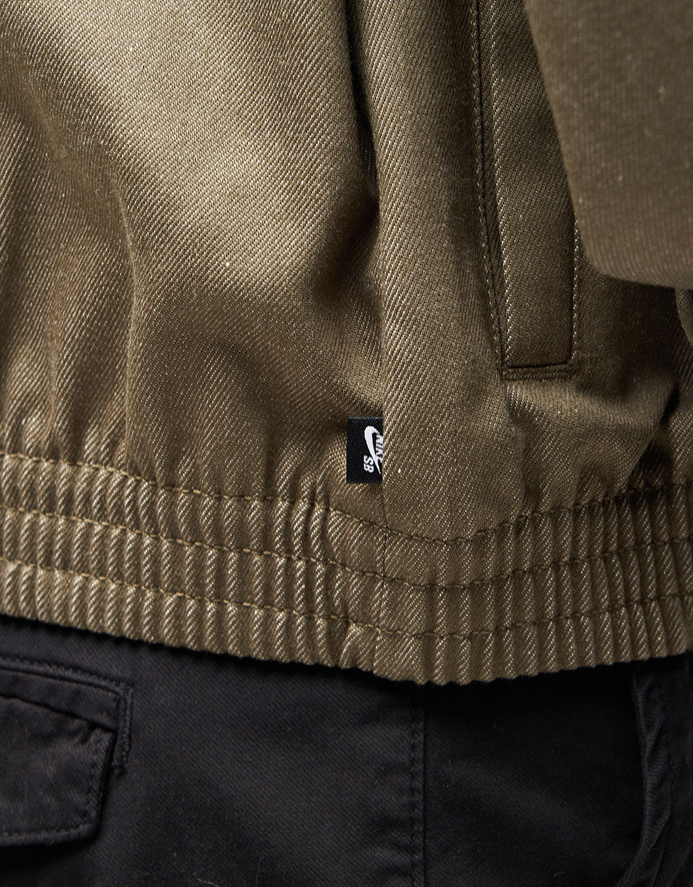 Nike SB Denim Full Zip Track Jacket - Medium Olive/White