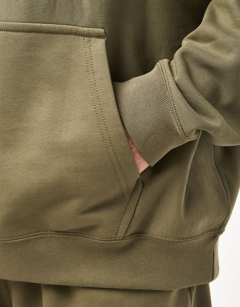 Nike Solo Swoosh Pullover Hoodie - Medium Olive/Medium Olive/White