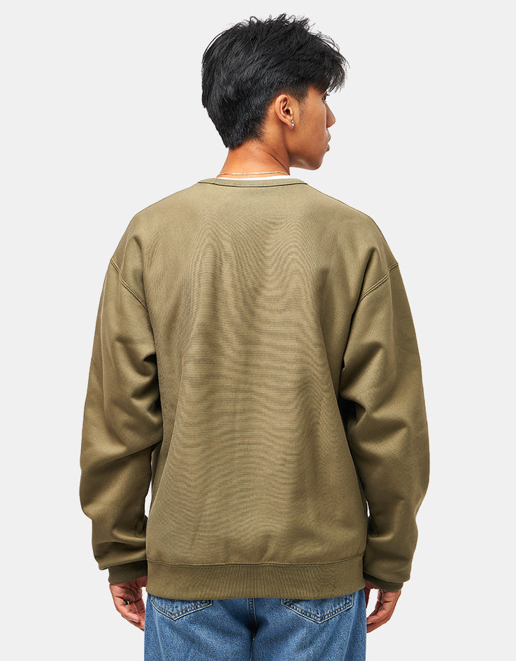 Nike Solo Swoosh Crew - Medium Olive/Medium Olive/White