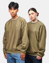 Nike Solo Swoosh Crew - Medium Olive/Medium Olive/White