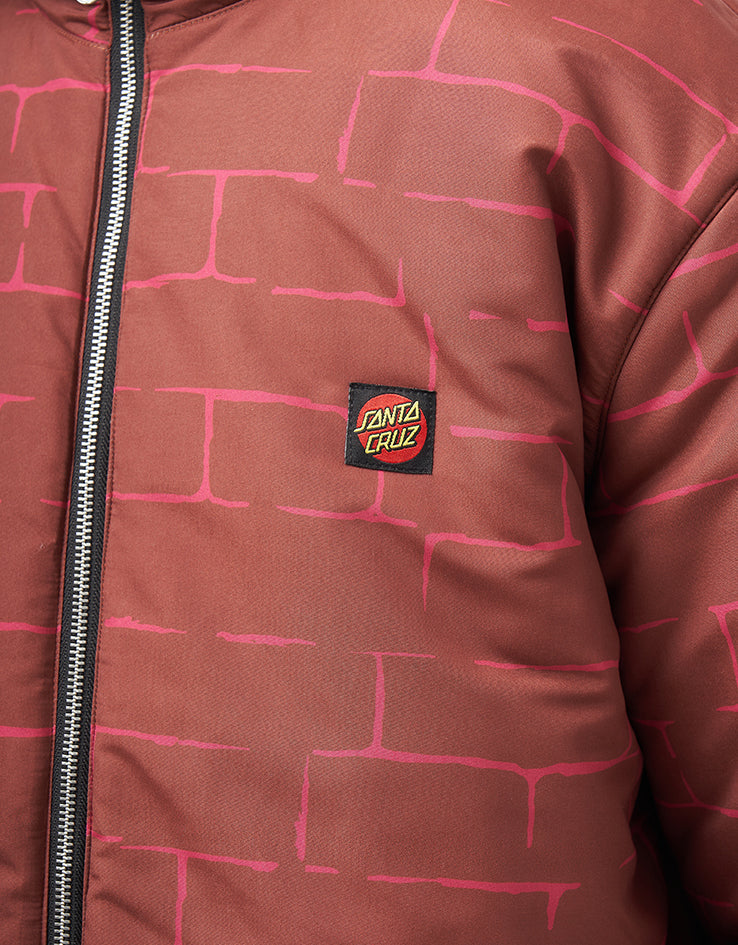 Santa Cruz Mimic Reversible Jacket - Black/Brick