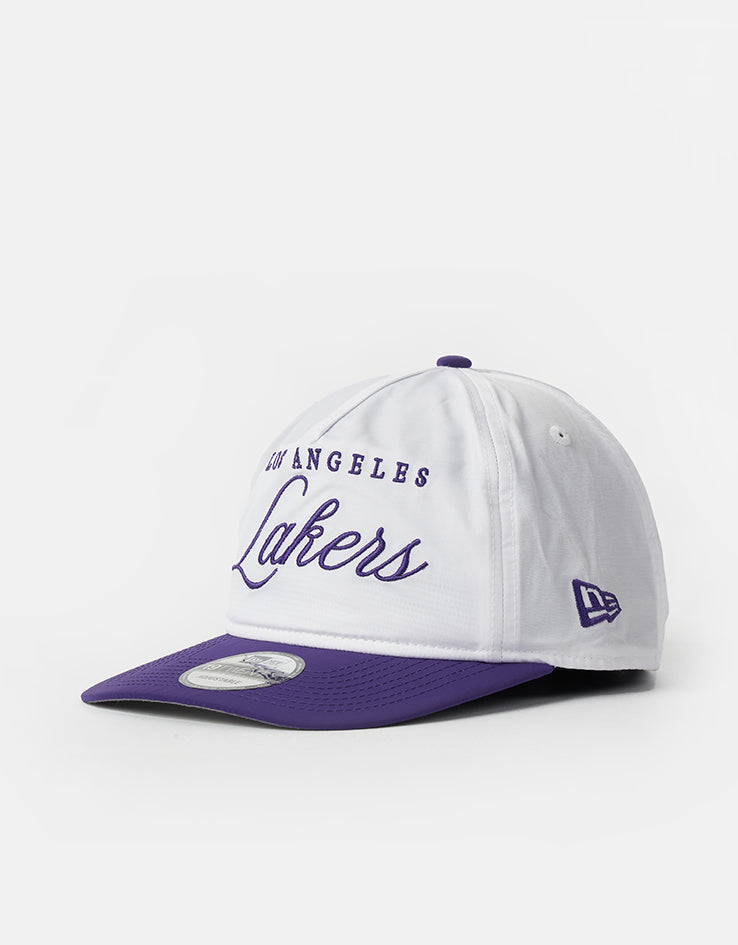 New Era Los Angeles Lakers NBA Draft Golfer Strapback Cap - White/Purple