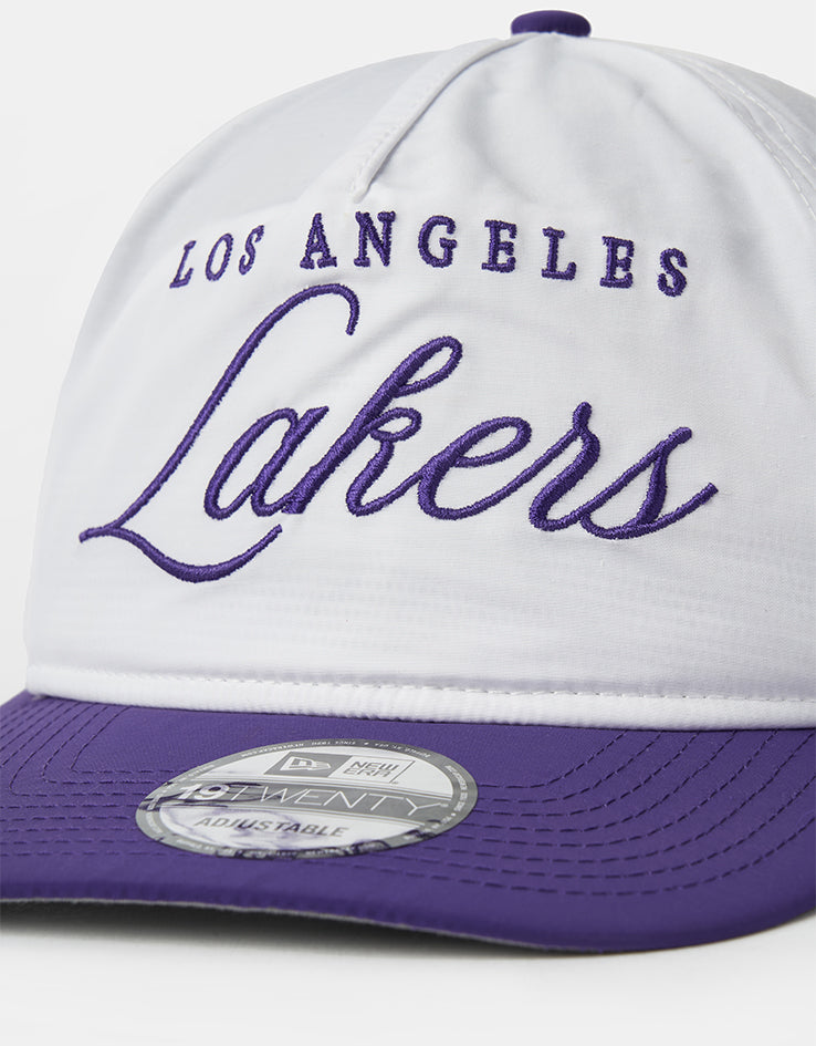 New Era Los Angeles Lakers NBA Draft Golfer Strapback Cap - White/Purple