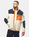 Napapijri Yupik Full Zip Fleece - White Heron/Blue Marine/Orange Pumpkin