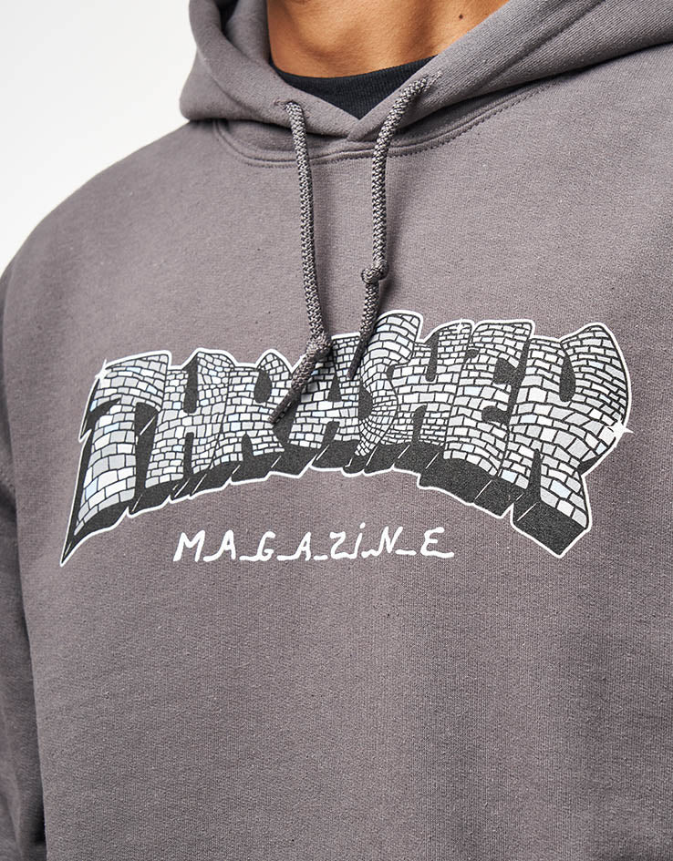 Thrasher Disco (by Kevin 'Spanky' Long) Pullover Hoodie - Charcoal