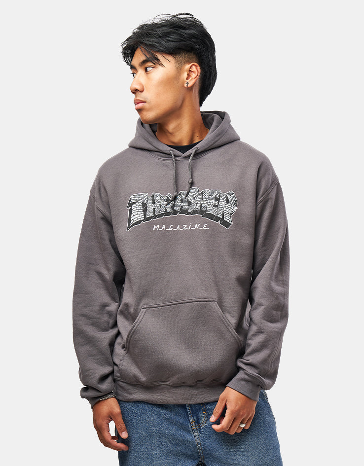 Thrasher Disco (by Kevin 'Spanky' Long) Pullover Hoodie - Charcoal