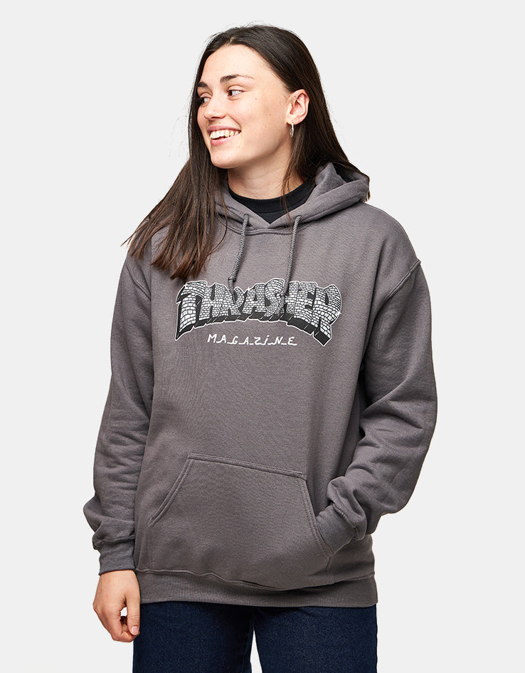 Thrasher Disco (by Kevin 'Spanky' Long) Pullover Hoodie - Charcoal