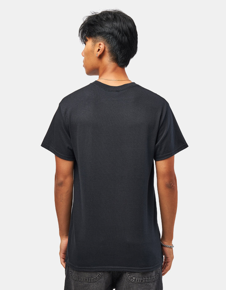 Thrasher Checkered Oval T-Shirt - Black