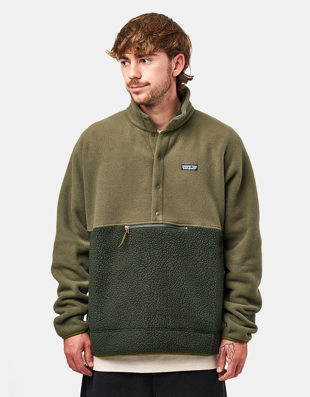 Patagonia Retro Pile 1/2 Snap Pullover Fleece - Old Growth Green