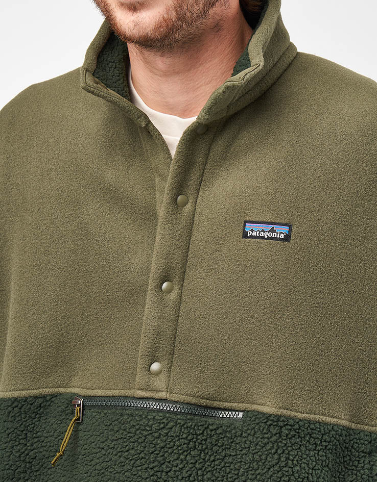 Patagonia Retro Pile 1/2 Snap Pullover Fleece - Old Growth Green