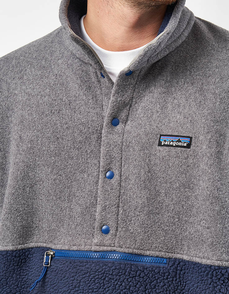 Patagonia Retro Pile 1/2 Snap Pullover Fleece - New Navy/Nickel