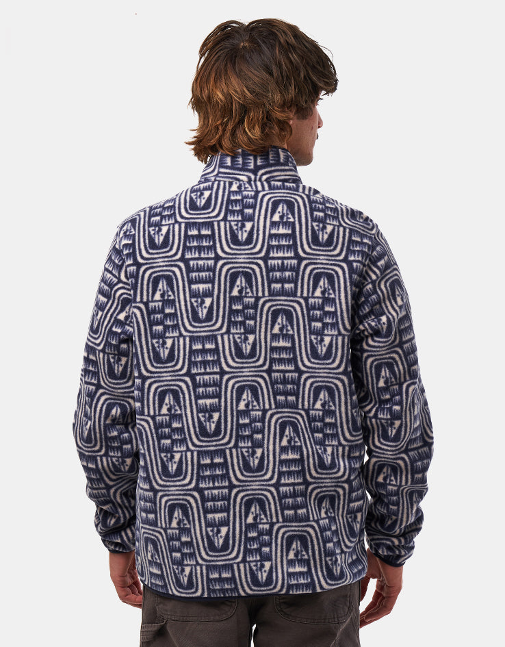 Patagonia Lightweight Synch Snap-T Pullover Fleece - Flow/Sunken Blue