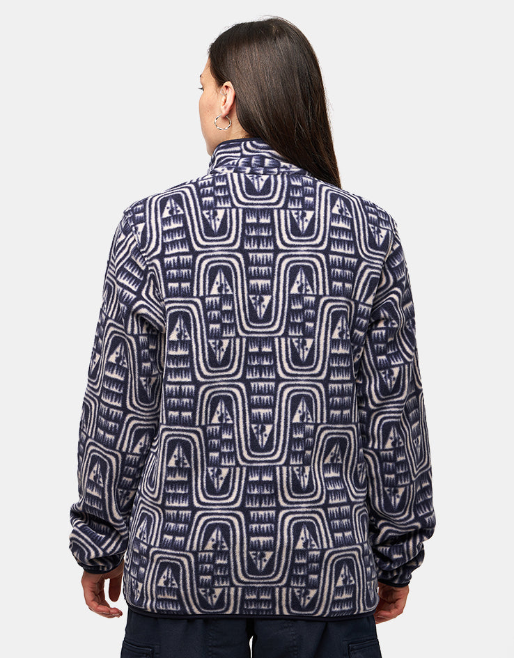 Patagonia Lightweight Synch Snap-T Pullover Fleece - Flow/Sunken Blue