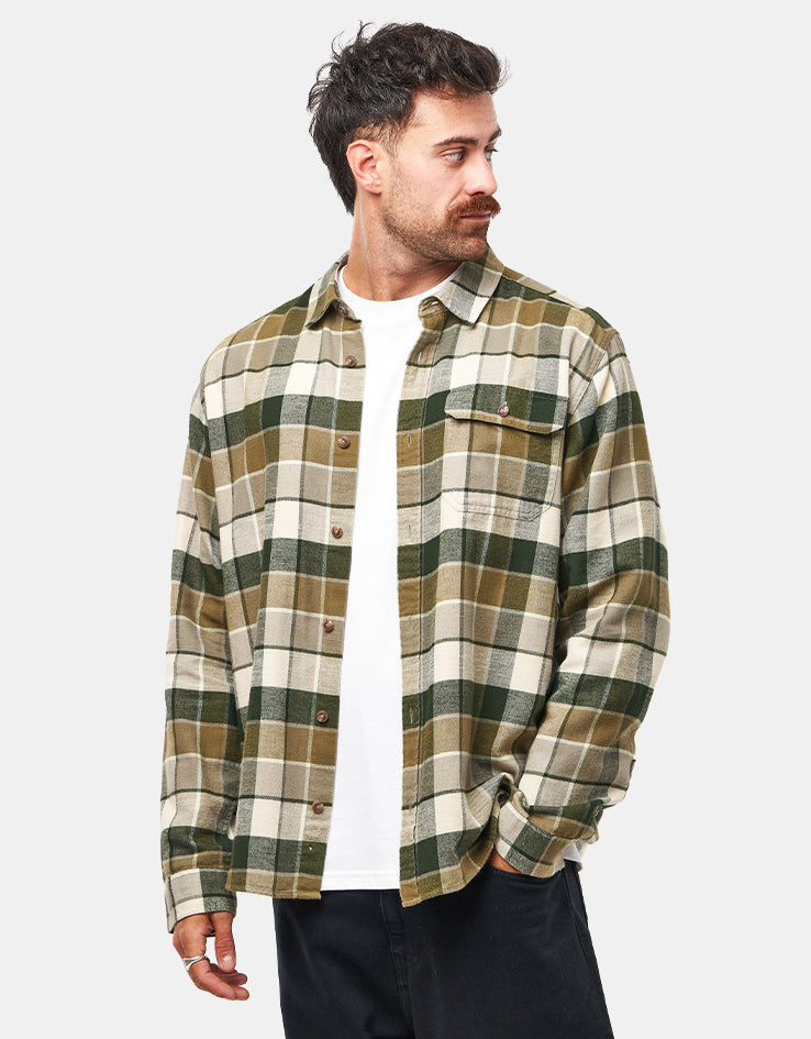 Patagonia Lightweight Fjord L/S Flannel Shirt - Rocky/Old Growth Green