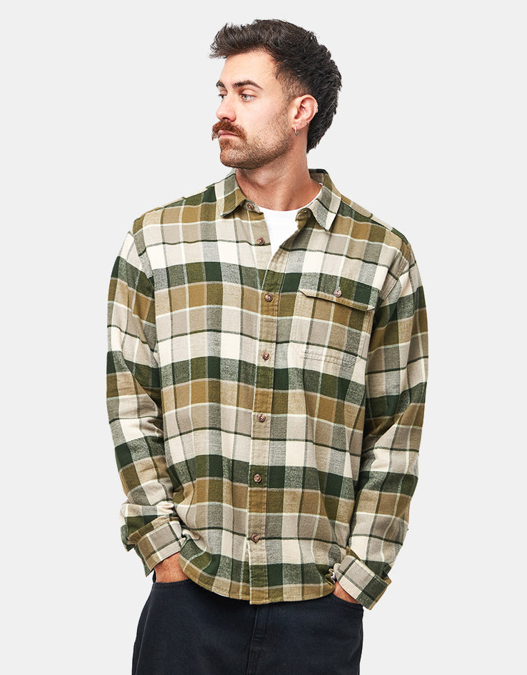 Patagonia Lightweight Fjord L/S Flannel Shirt - Rocky/Old Growth Green