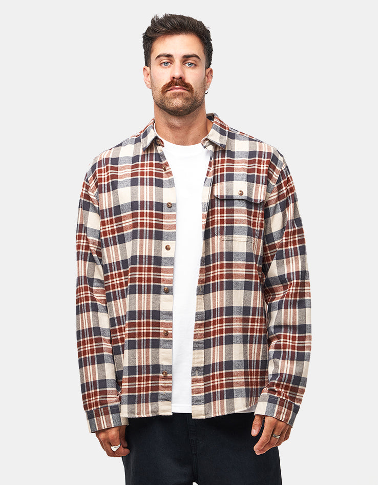 Patagonia Lightweight Fjord L/S Flannel Shirt - Paw/Dried Vanilla