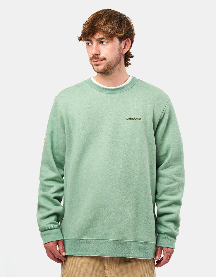 Patagonia Fitz Roy Icon Uprisal Crew Sweatshirt - Ellwood Green