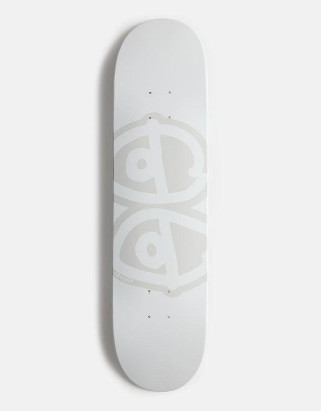Krooked Eyes White Skateboard Deck - 8.06"