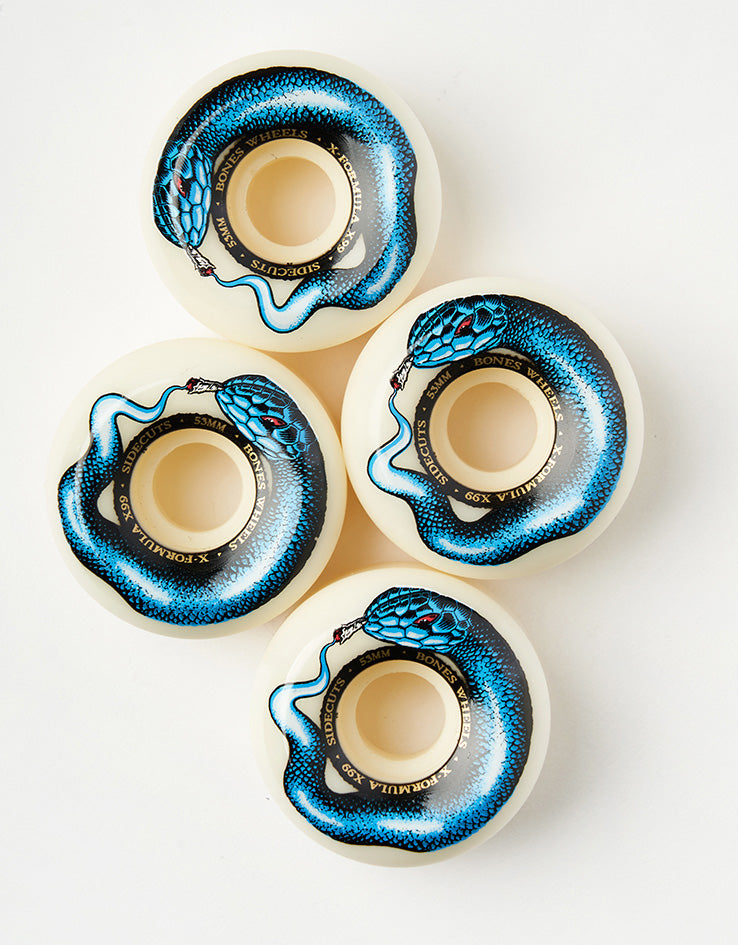 Bones Smokin Skull X-Formula V6 Wide-Cut 99a Skateboard Wheels