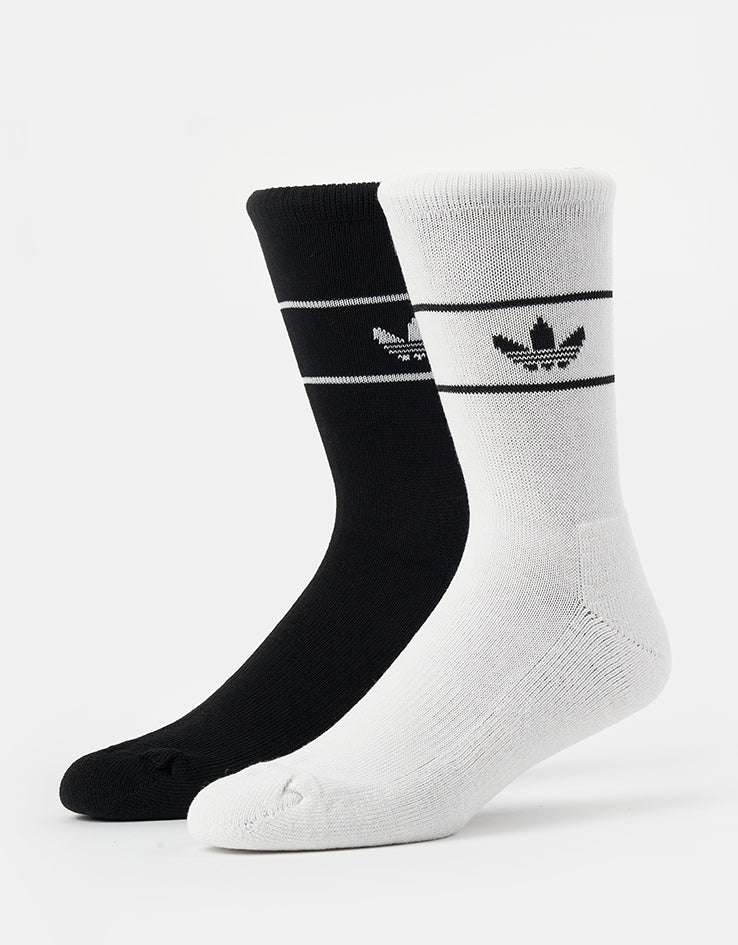 adidas Logo Band 2-Pack Sock - White/Black