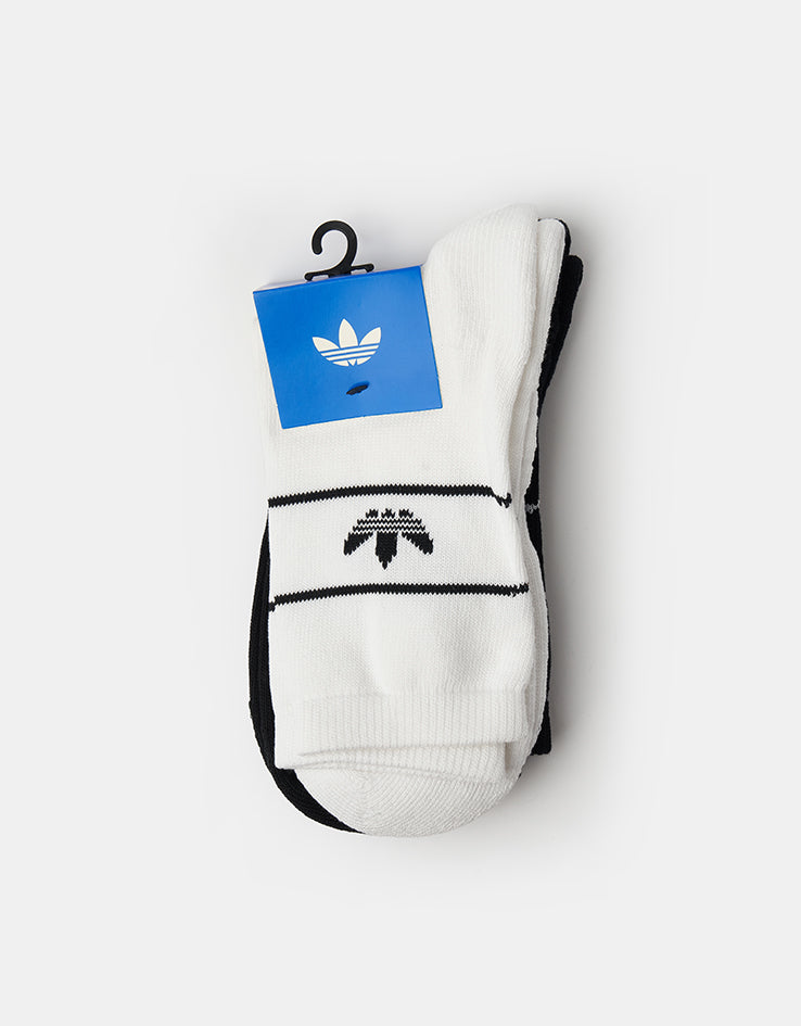 adidas Logo Band 2-Pack Sock - White/Black