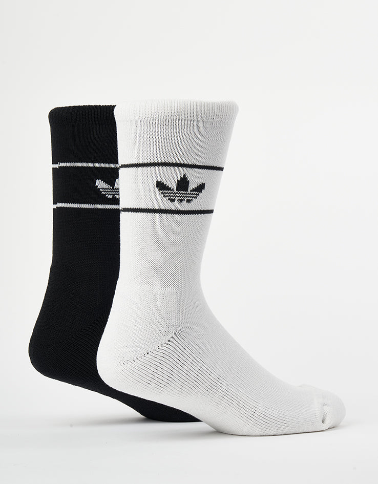 adidas Logo Band 2-Pack Sock - White/Black