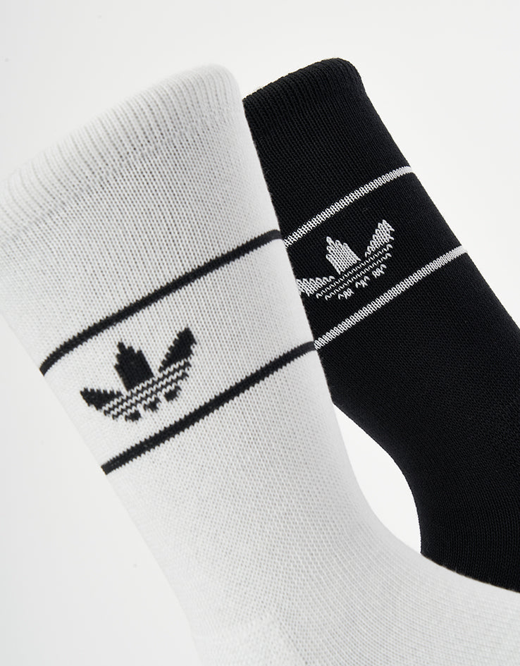 adidas Logo Band 2-Pack Sock - White/Black