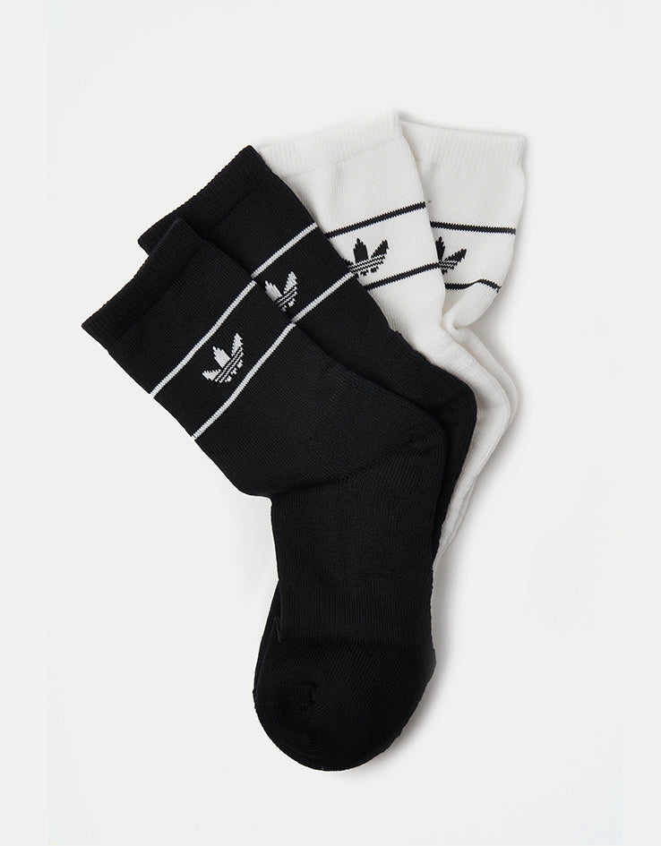 adidas Logo Band 2-Pack Sock - White/Black