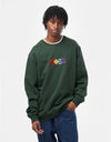 Route One Petroglyphic Heavyweight Sweatshirt - Forest Green