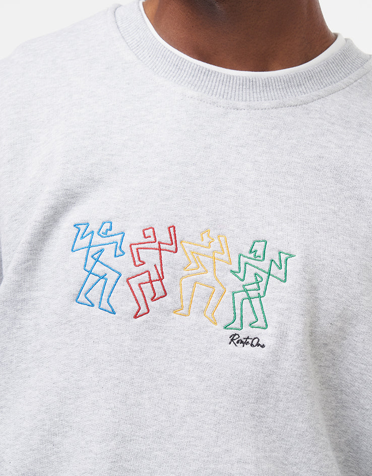 Route One Groovin Heavyweight Sweatshirt - Heather Grey