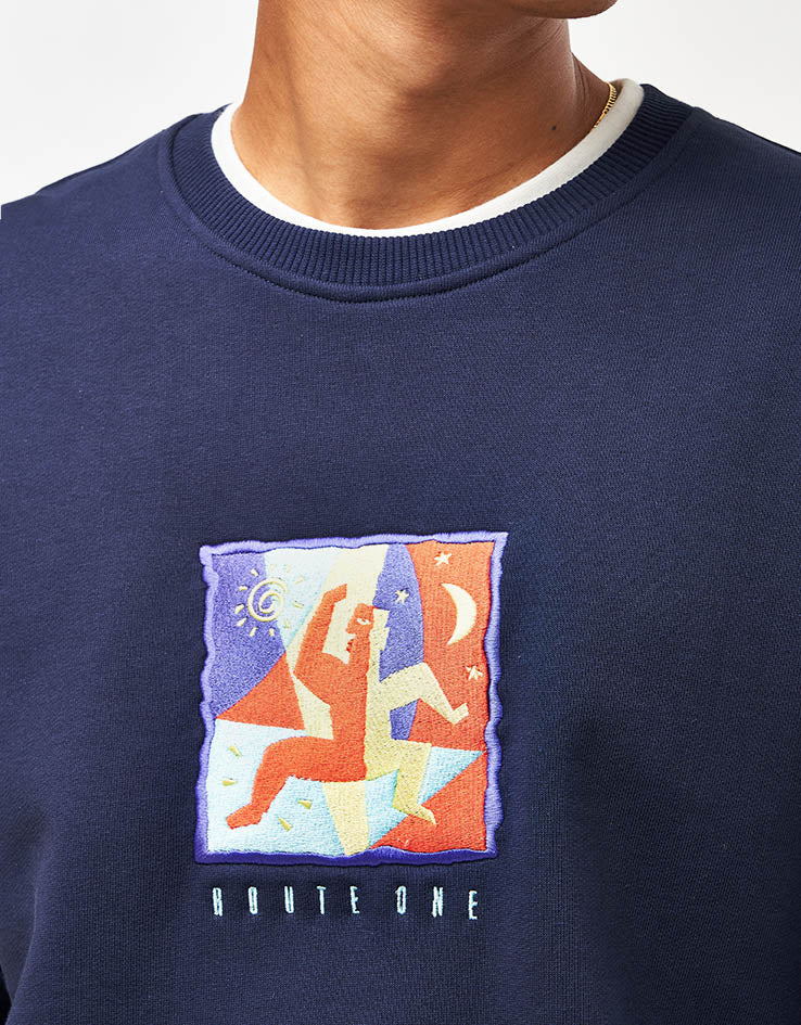 Route One Ritual Heavyweight Sweatshirt - Navy