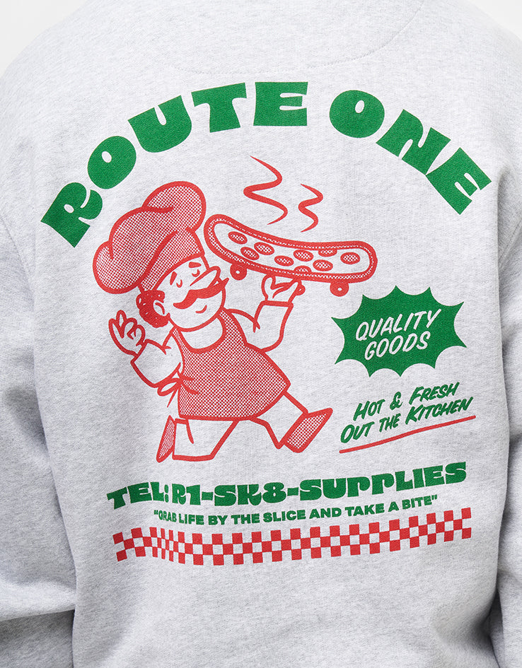 Route One Hot & Fresh Heavyweight Hoodie - Heather Grey