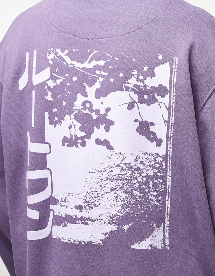Route One Blossoms Heavyweight Hoodie - Grape
