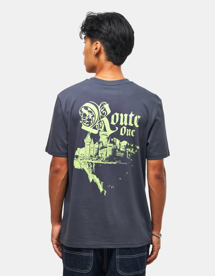 Route One Fortress Organic T-Shirt - India Ink Grey