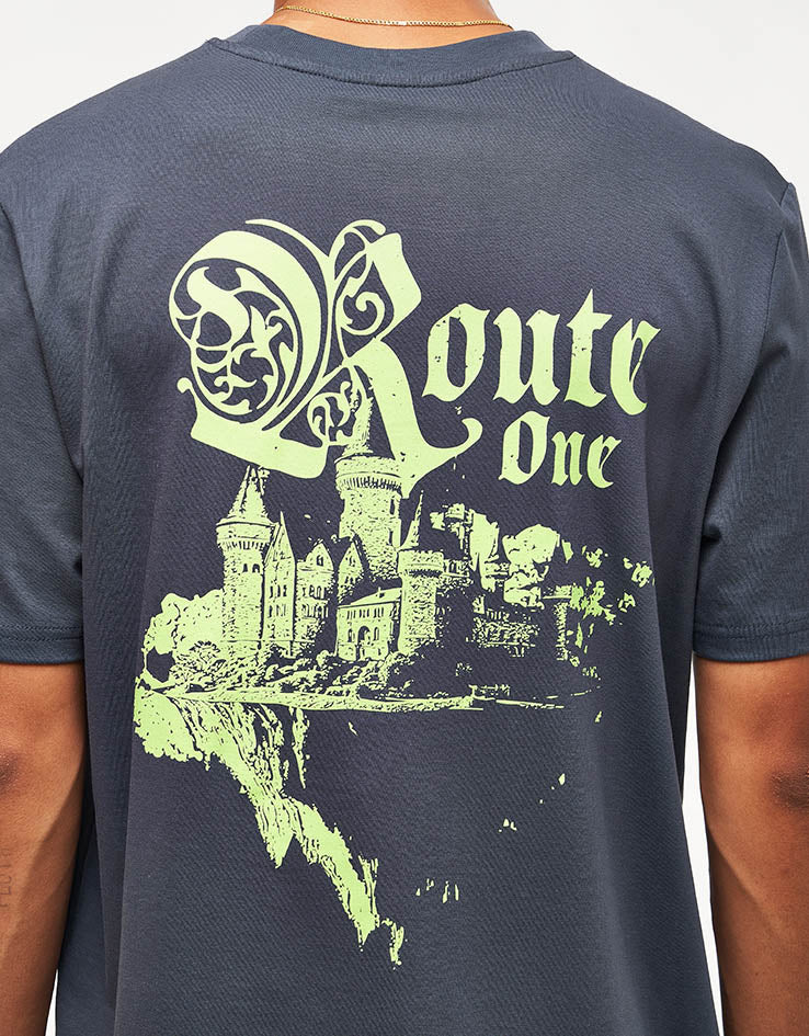 Route One Fortress Organic T-Shirt - India Ink Grey