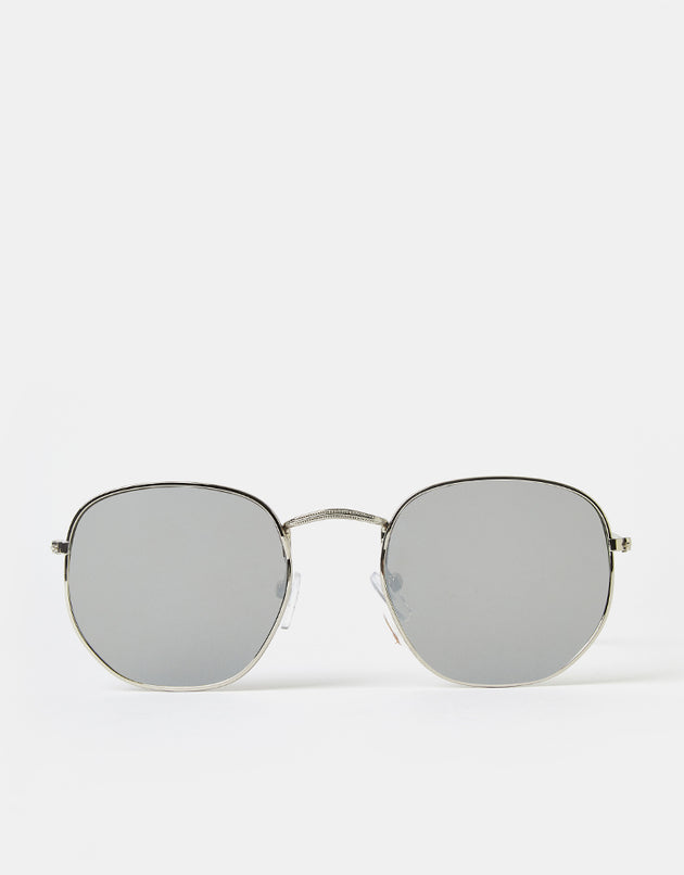 Route One Hex Sunglasses - Silver (Black Lens)