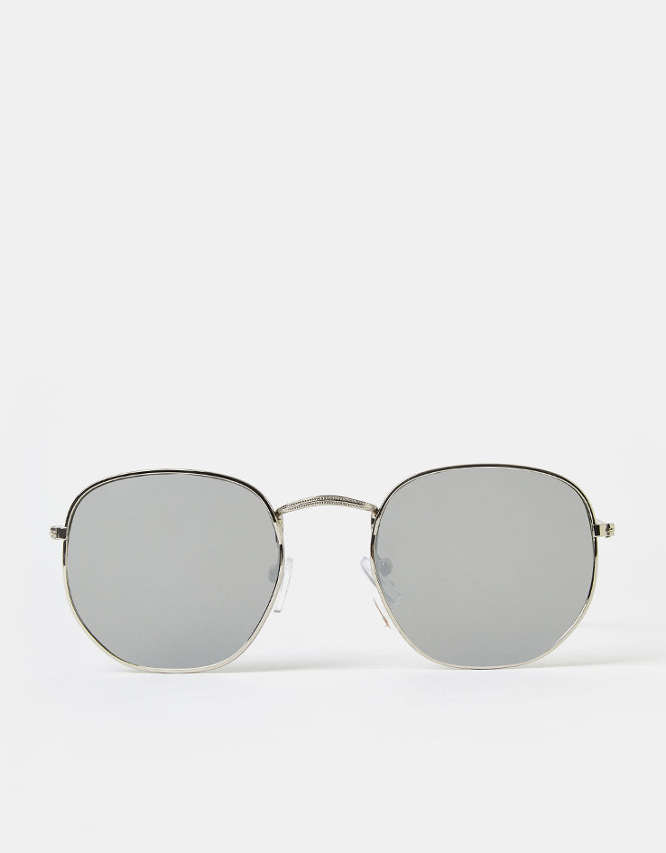 Route One Hex Sunglasses - Silver (Black Lens)