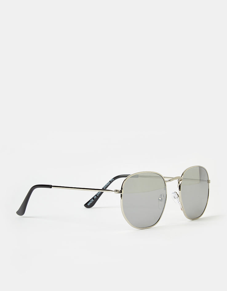 Route One Hex Sunglasses - Silver (Black Lens)