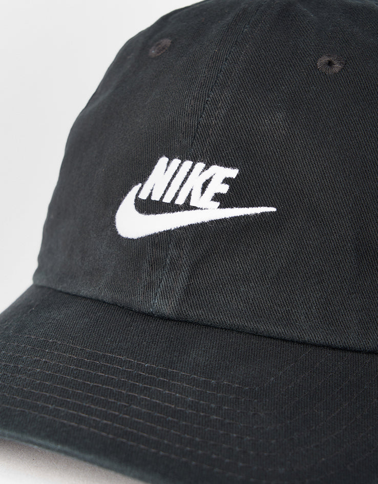 Nike Club Unstructured Futura Wash Cap - Black/White