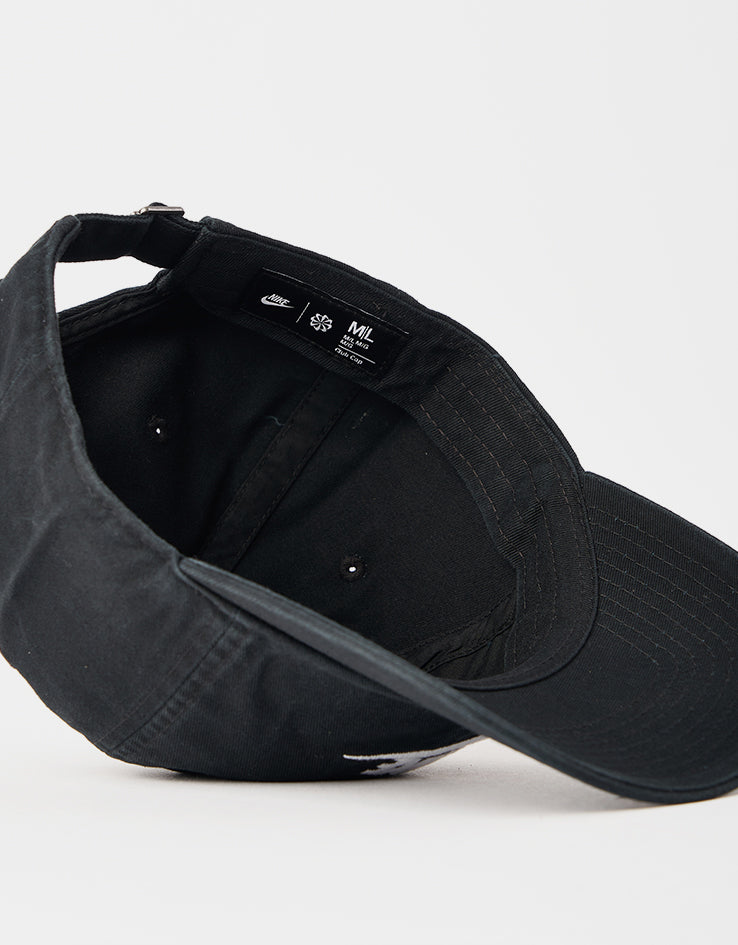 Nike Club Unstructured Futura Wash Cap - Black/White