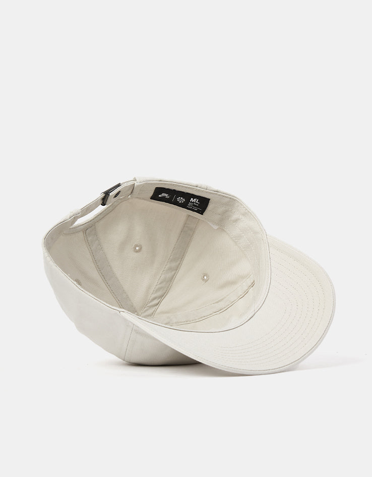 Nike SB Unstructured Flat Bill Cap - Light Bone/White