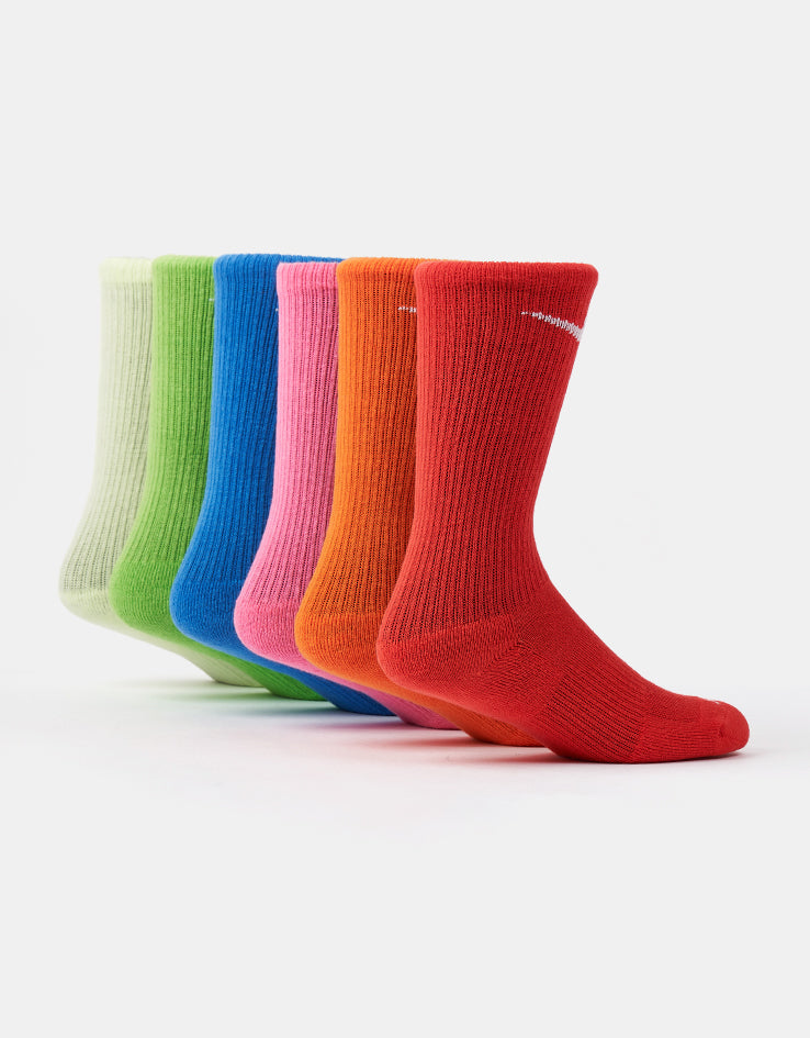 Nike SB Everyday Cushioned 6 Pack Crew Socks - Multi-Color