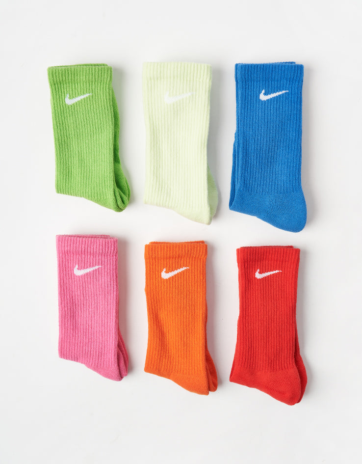 Nike SB Everyday Cushioned 6 Pack Crew Socks - Multi-Color